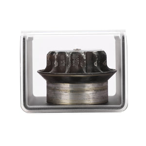 Authentic Mercedes AMG Petronas 2013 Grand Prix-used black wheel nut, presented in a display case as a genuine Formula 1 engineering collectible