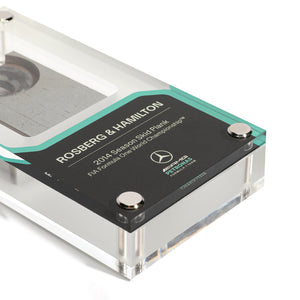 Lewis Hamilton & Nico Rosberg 2014 Mercedes F1® Skid Plank Piece in Acrylic