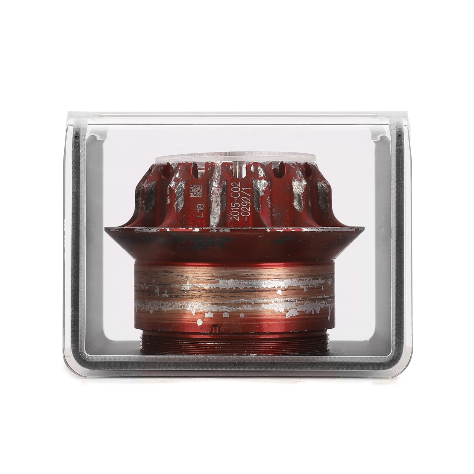 Mercedes AMG Petronas 2015 Grand Prix Used Red Wheel Nut in Display Case