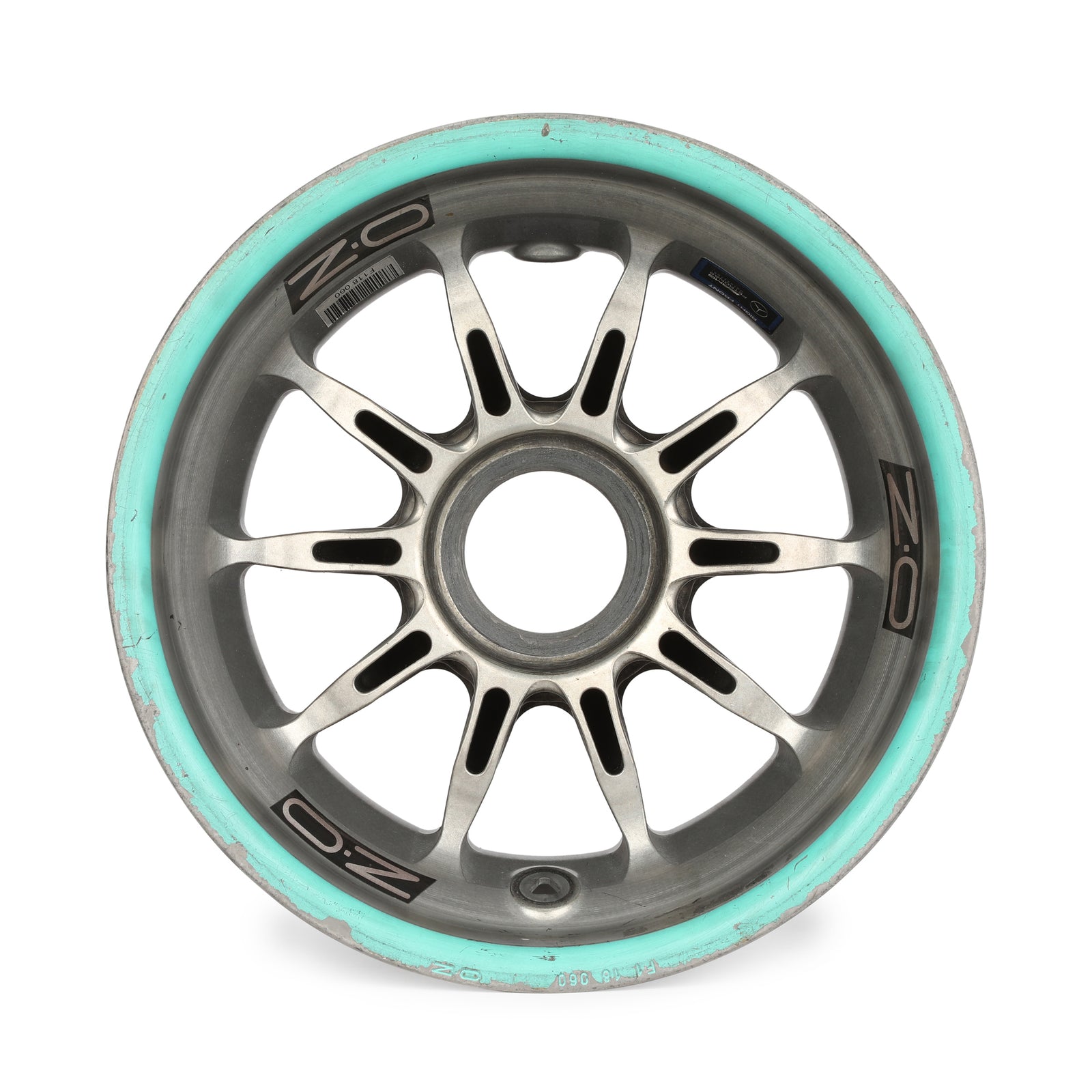 LOT 043 - Mercedes-AMG PETRONAS F1® Team 2018 Season Used Front Wheel Rim Table