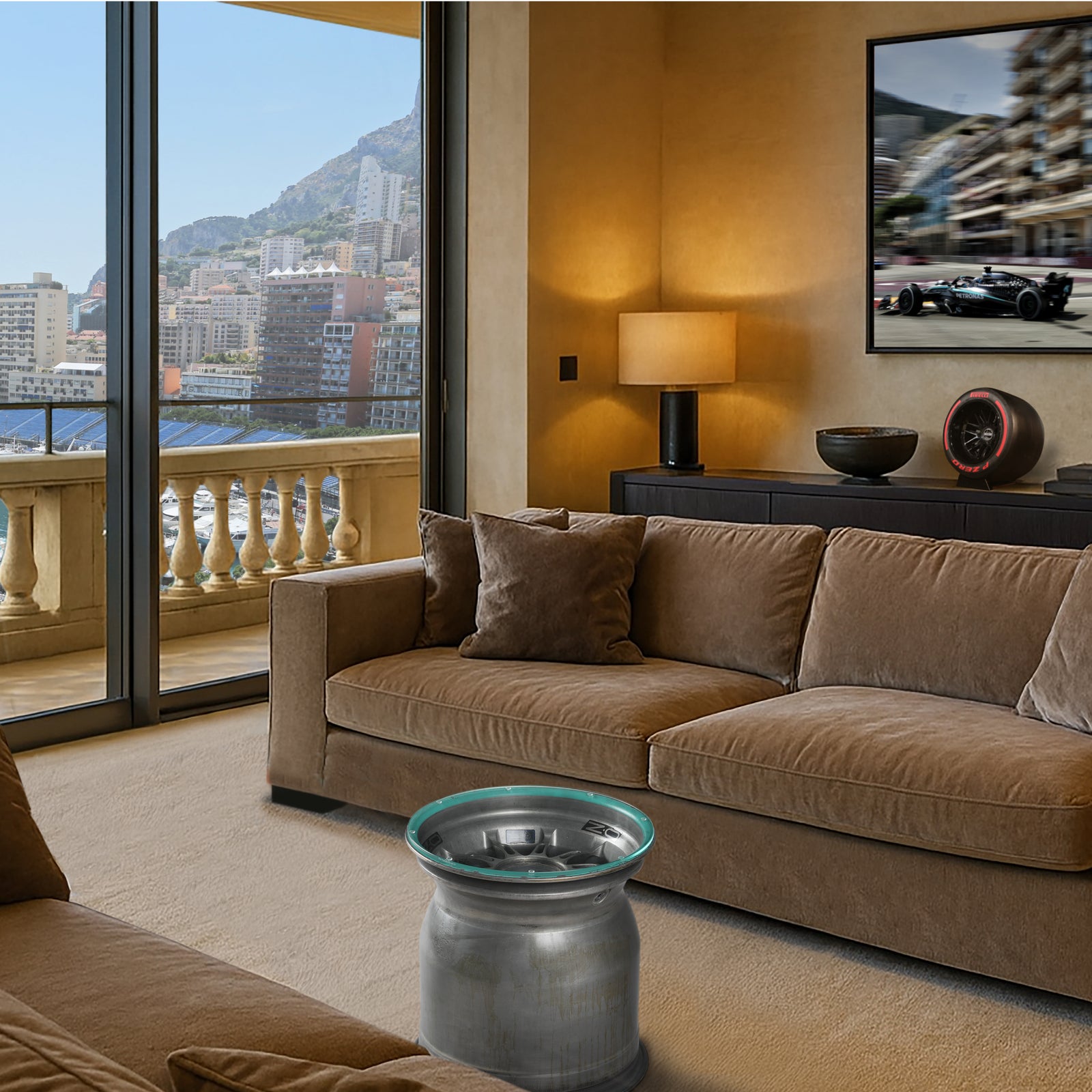 LOT 043 - Mercedes-AMG PETRONAS F1® Team 2018 Season Used Front Wheel Rim Table