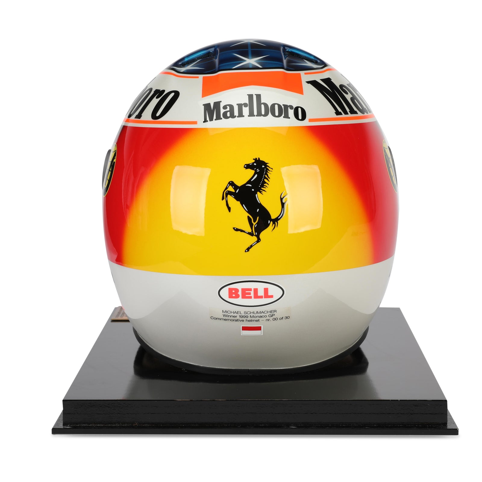 LOT 707 - Michael Schumacher Replica 1999 Scuderia Ferrari Helmet - Monaco GP