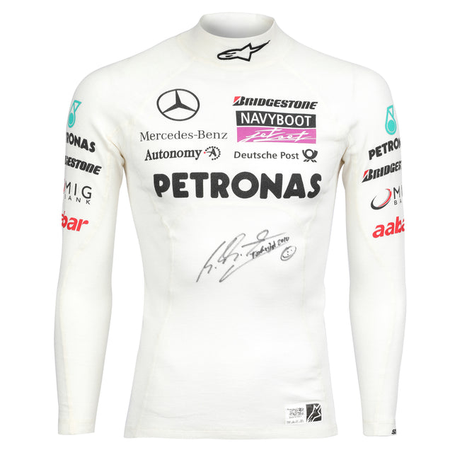 LOT 647 - Michael Schumacher 2010 Mercedes Nomex - Turkey GP Used Signed