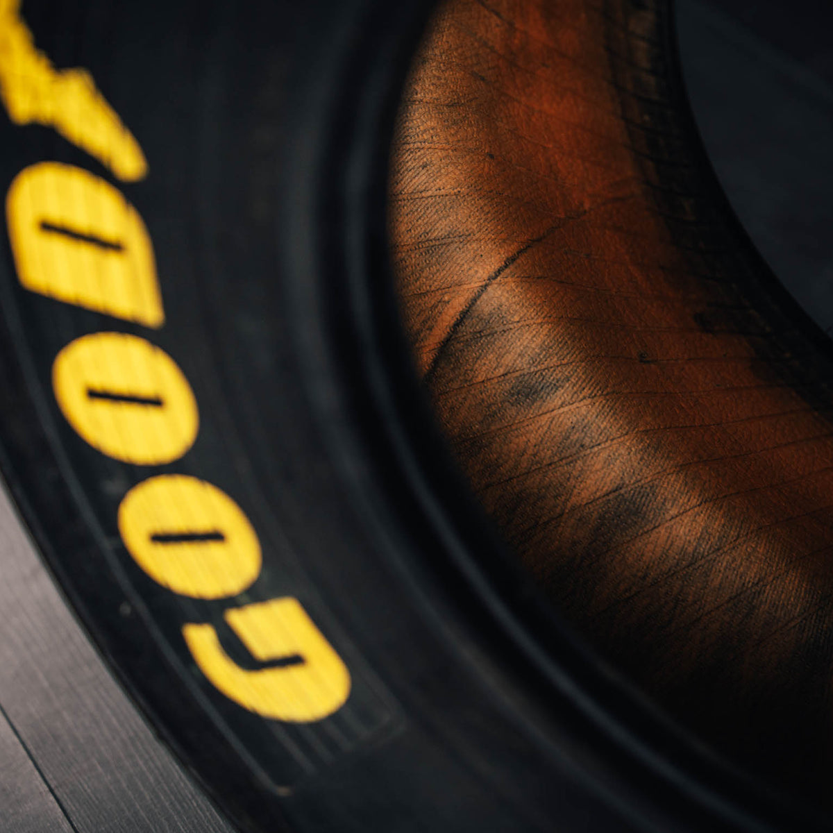 The Austin Auction LOT 044 - Michael Schumacher 1990s Goodyear Eagle F1 Slick Front Tyre - Signed