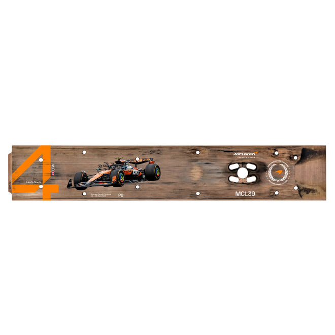 Lando Norris 2025 McLaren F1 Team Race Used Rear Skid Plank Wall Art - Japanese GP