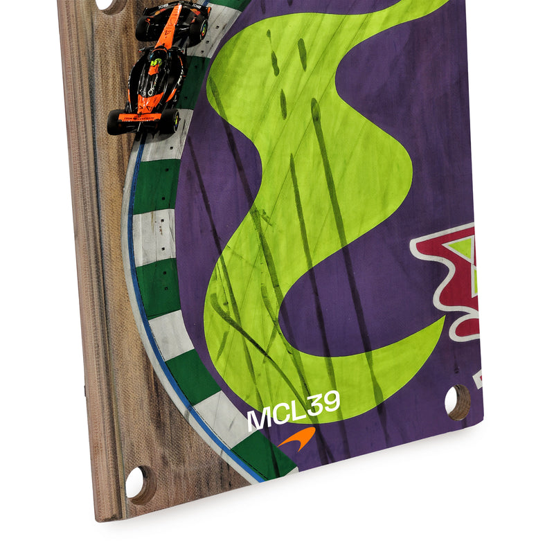 Lando Norris 2025 McLaren Grand Prix Used Rear Skid Plank Wall Art - Saudi Arabian GP