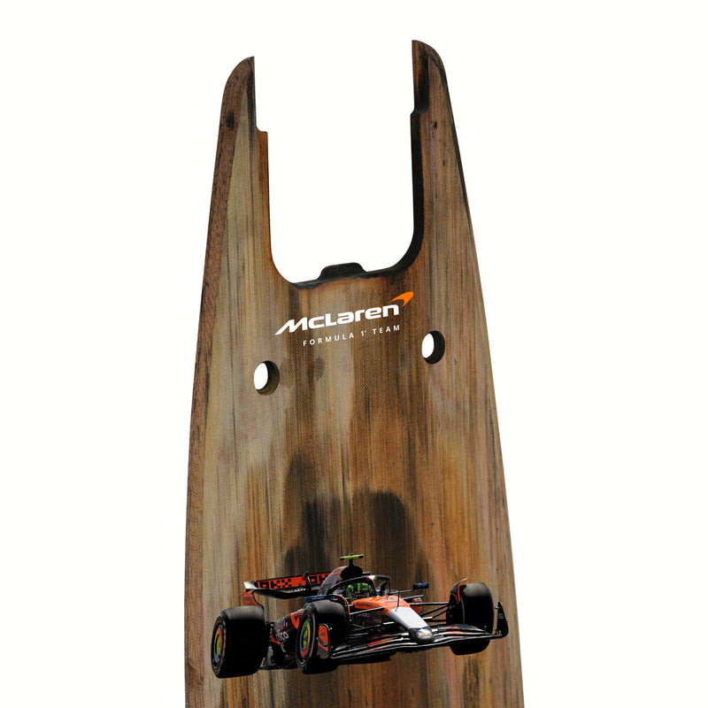 Lando Norris 2025 McLaren Practice Used Front Skid Plank Wall Art - US GP