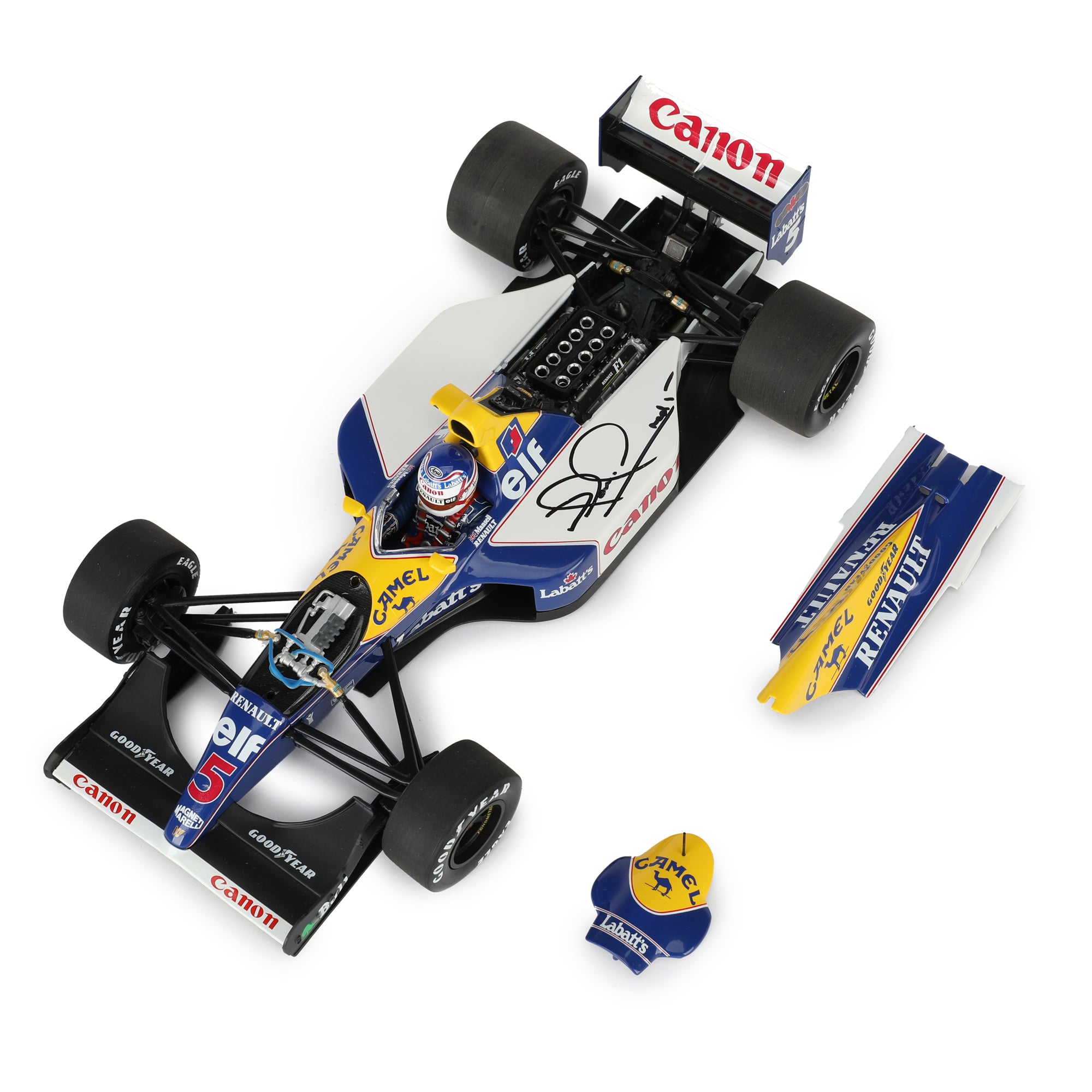 Nigel Mansell 1992 Signed Williams FQ14B 1.18 Scale Model