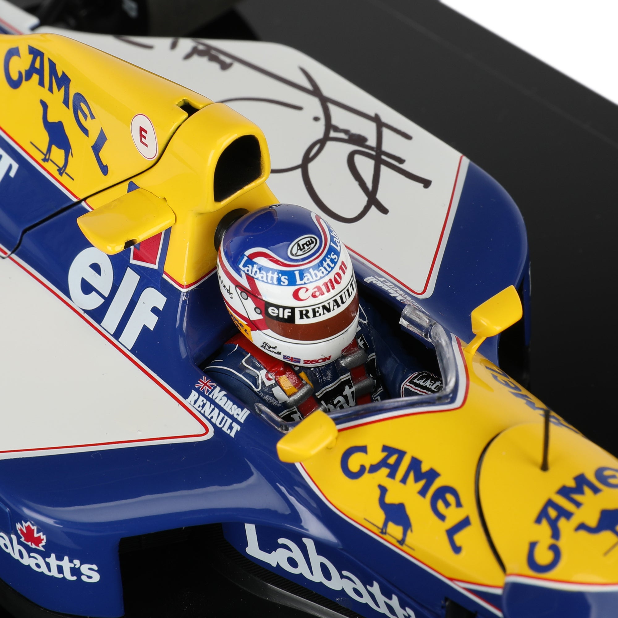 Nigel Mansell 1992 Signed Williams FQ14B 1.18 Scale Model