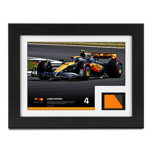 Limited Edition Lando Norris 2023 McLaren F1 Team British Grand Prix bodywork and photo featuring authentic Formula 1 race-used bodywork for collector display