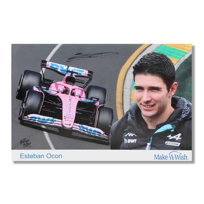 LOT 570 - Esteban Ocon 2023 Signed Poster - Make-A-Wish