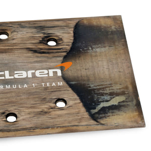 Authentic 2025 Oscar Piastri McLaren F1 Team rear skid plank wall art from the Japanese Grand Prix, genuine race-used Formula 1 memorabilia