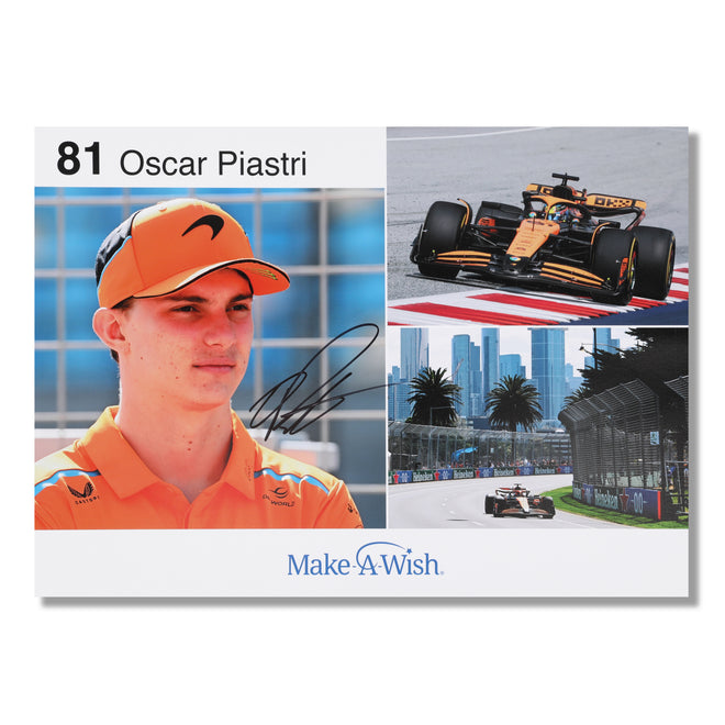 LOT 568 - Oscar Piastri 2024 McLaren Signed Poster - Make-A-Wish