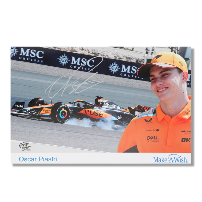 LOT 572 - Oscar Piastri 2023 McLaren Signed Poster - Make-A-Wish