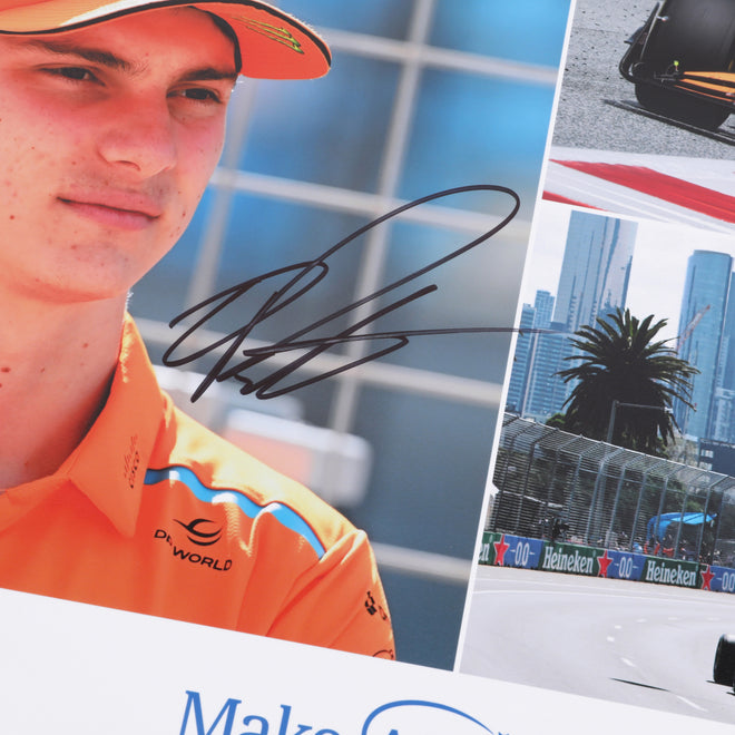 LOT 566 - Oscar Piastri 2024 McLaren Signed Poster - Make-A-Wish