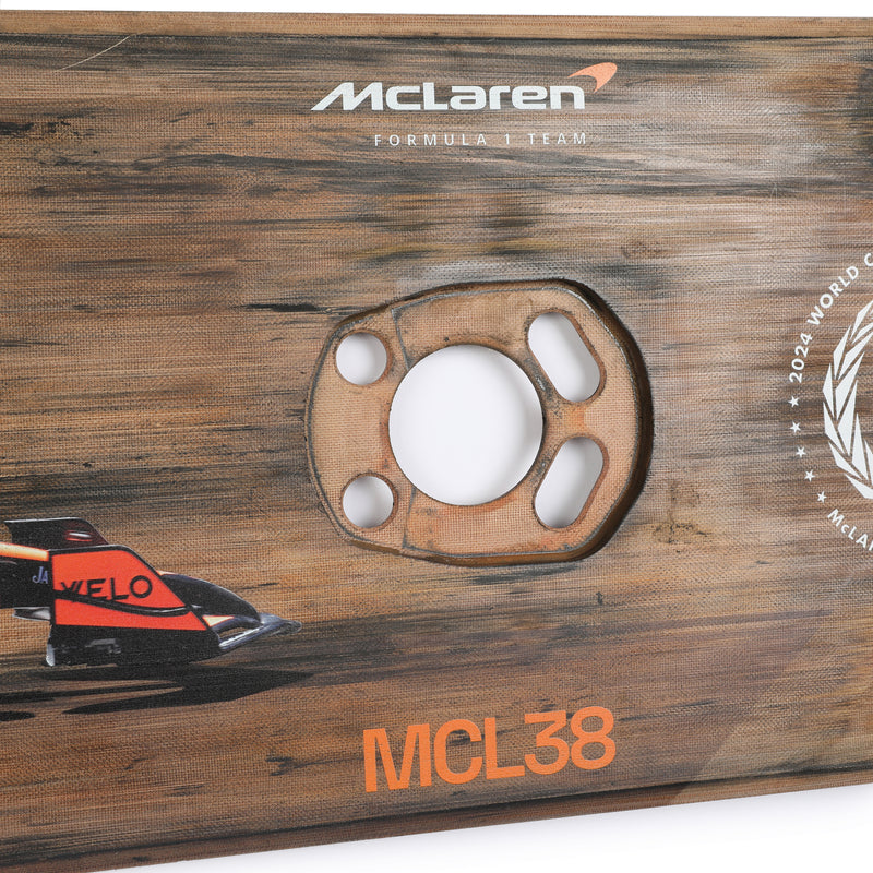 Oscar Piastri 2024 McLaren F1 Team Race Used Skid Plank Wall Art - Spanish GP