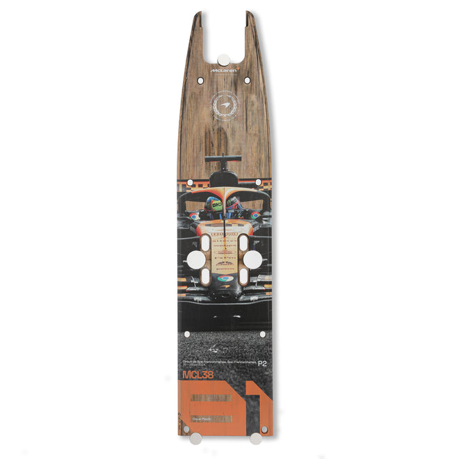 Oscar Piastri 2024 McLaren F1 Team Race Used Skid Plank Wall Art - Belgian GP