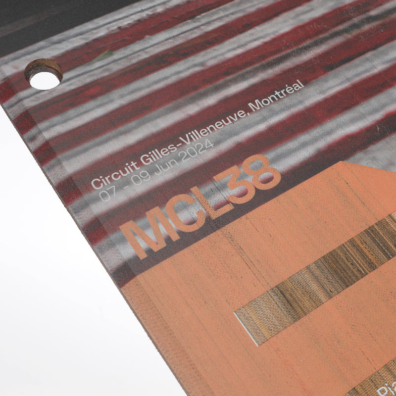 Oscar Piastri 2024 McLaren F1 Team Race Used Skid Plank Wall Art - Canadian GP