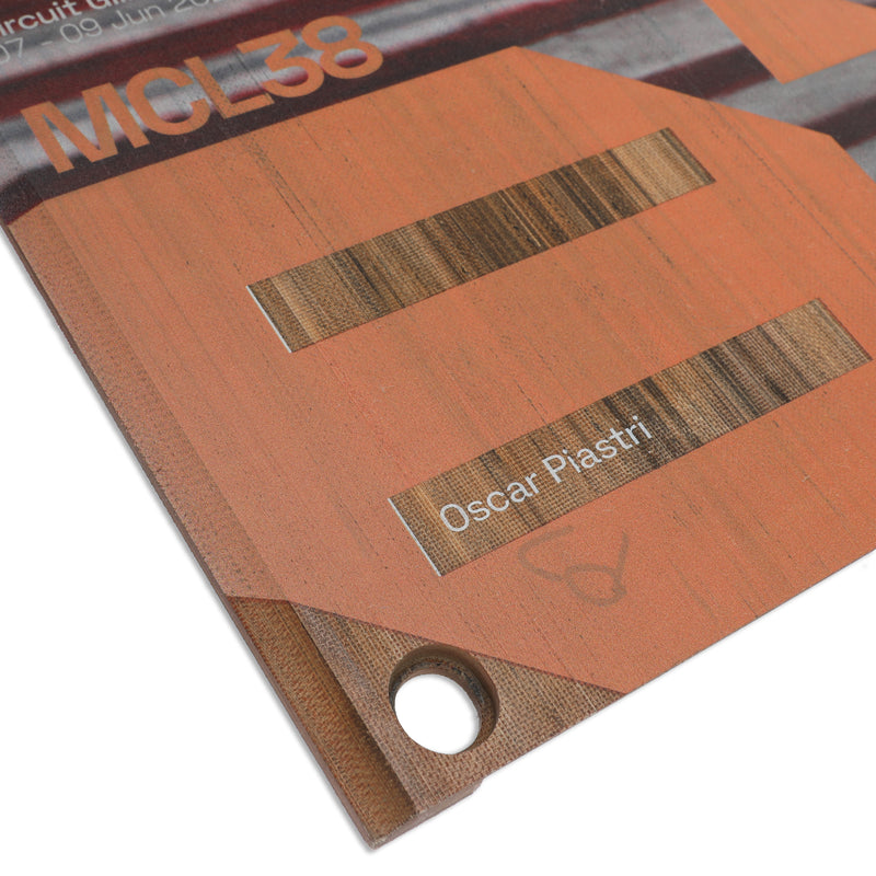 Oscar Piastri 2024 McLaren F1 Team Race Used Skid Plank Wall Art - Canadian GP