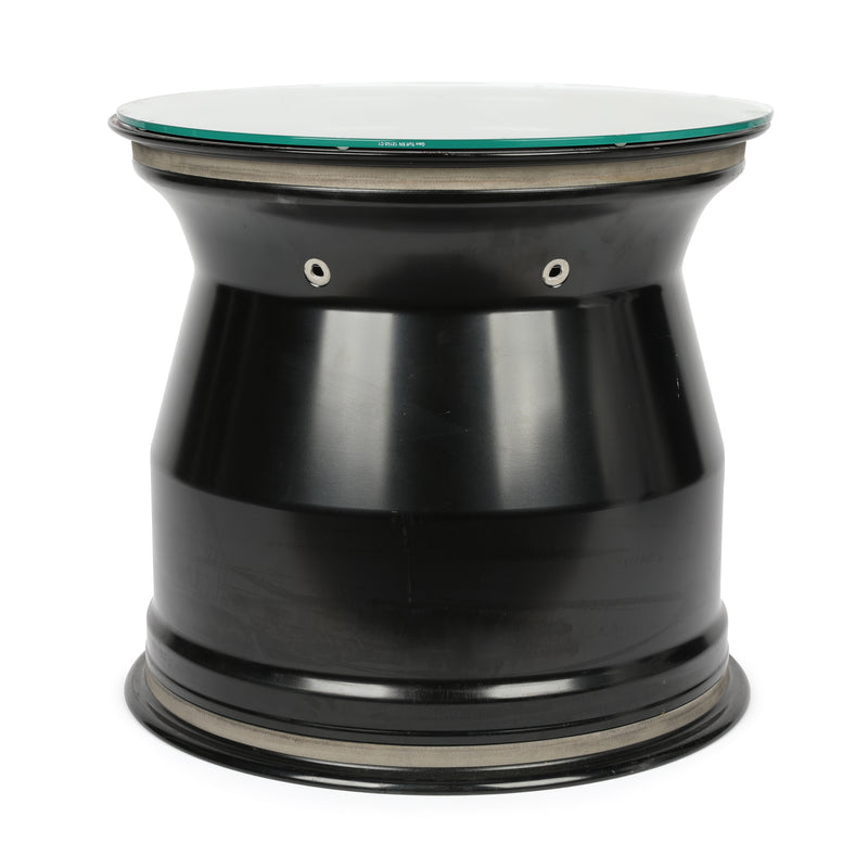 McLaren Formula 1 Team Oscar Piastri race-used wheel rim table from the 2024 Suzuka Grand Prix display