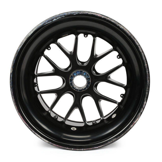 McLaren Formula 1 Team rear wheel rim table raced by Oscar Piastri at the 2024 Japanese Grand Prix