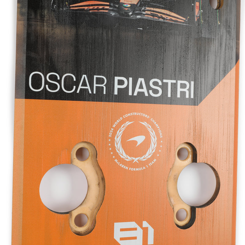 Oscar Piastri 2024 McLaren Formula One Team Grand Prix Used Skid Plank Wall Art - Front Section - Canadian GP