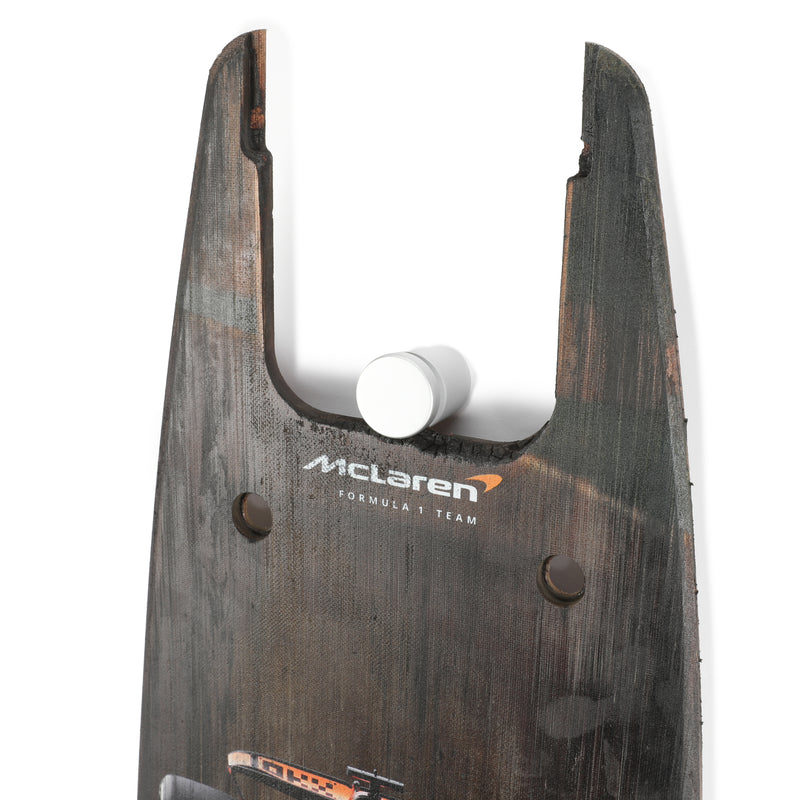 Oscar Piastri 2024 McLaren Formula One Team Grand Prix Used Skid Plank Wall Art - Front Section - Italian GP