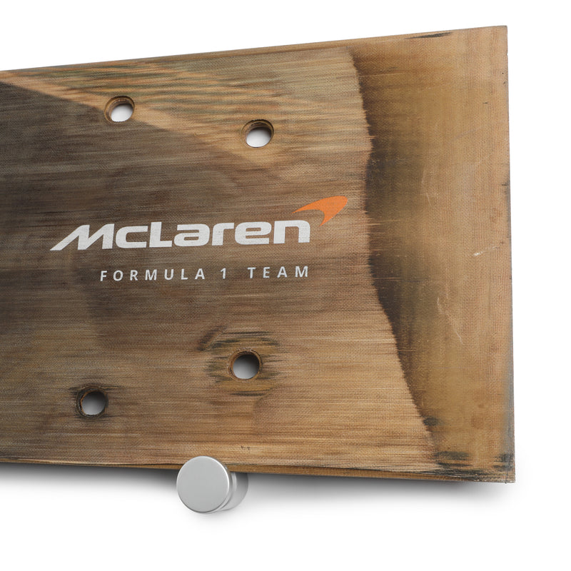Oscar Piastri 2024 McLaren Formula One Team Grand Prix Used Rear Skid Plank Wall Art - Brazilian GP
