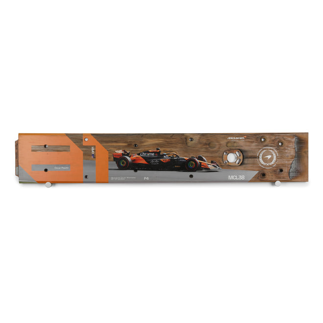 LOT 520 - Oscar Piastri 2024 McLaren Formula One Team Race Used Skid Plank Wall Art - Rear Section - British GP