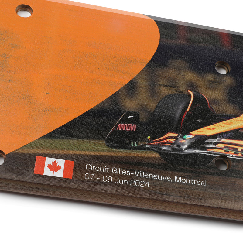 Oscar Piastri 2024 McLaren Formula 1 Team Grand Prix Used Rear Skid Plank Section - Canada GP