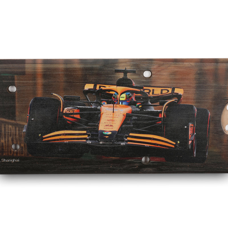 Oscar Piastri 2024 McLaren F1 Team Grand Prix Used Skid Plank Wall Art - Chinese GP