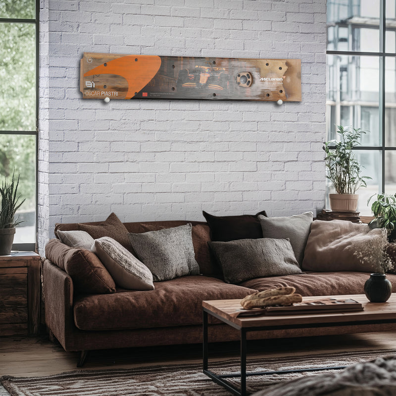 Oscar Piastri 2024 McLaren F1 Team Grand Prix Used Skid Plank Wall Art - Chinese GP