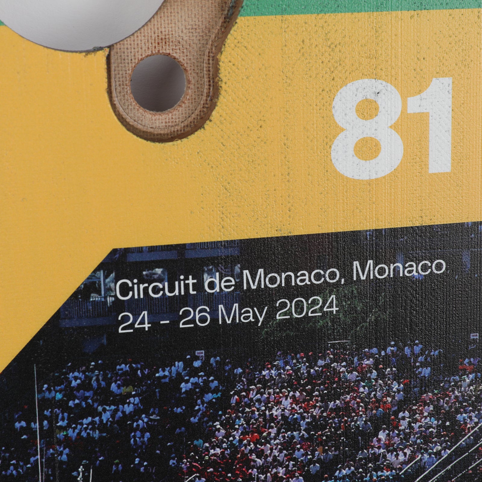 Oscar Piastri 2024 McLaren Grand Prix Used Front Skid Plank Wall Art - Monaco GP