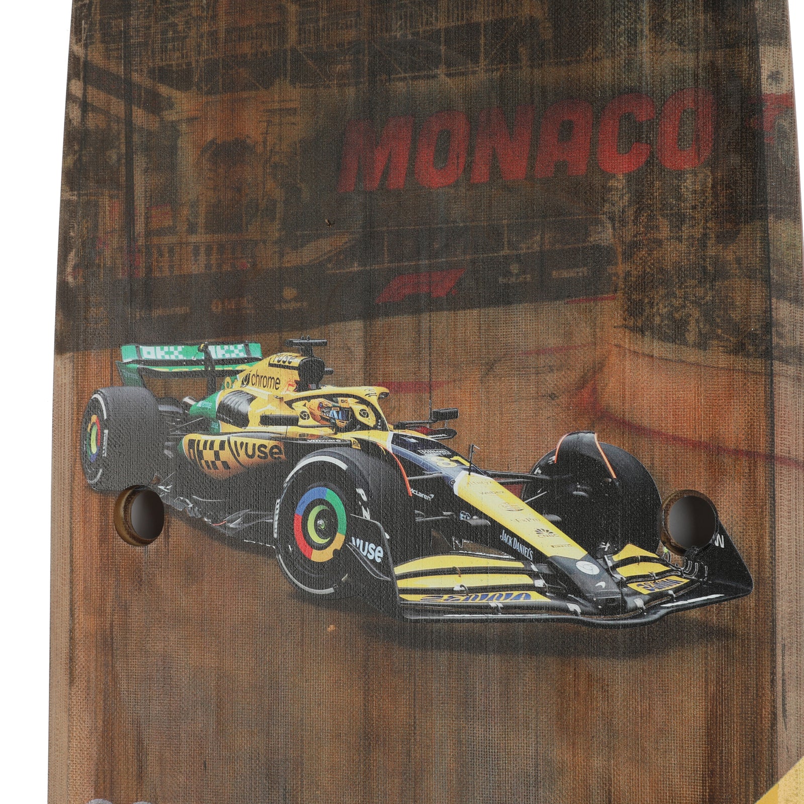 Oscar Piastri 2024 McLaren Grand Prix Used Front Skid Plank Wall Art - Monaco GP
