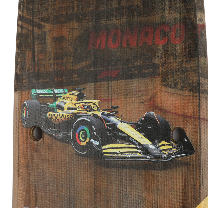 Oscar Piastri 2024 McLaren Grand Prix Used Front Skid Plank Wall Art - Monaco GP