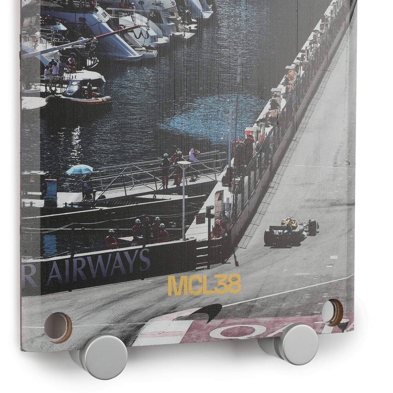 Oscar Piastri 2024 McLaren Grand Prix Used Front Skid Plank Wall Art - Monaco GP