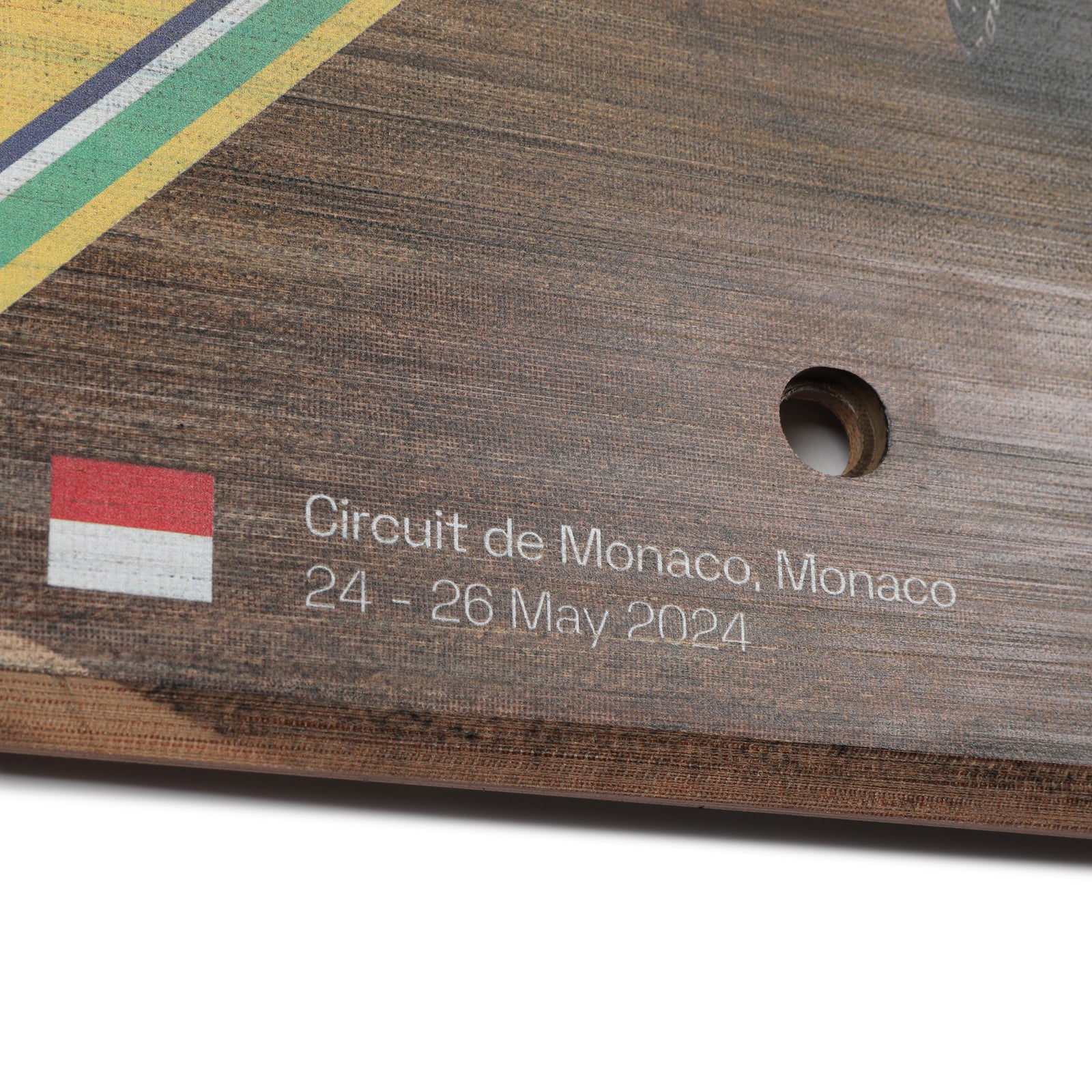 Oscar Piastri 2024 McLaren Grand Prix Used Rear Skid Plank Wall Art - Monaco GP