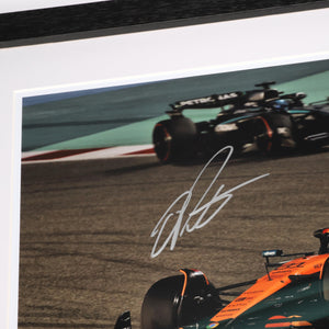 LOT 049 - Limited Edition Oscar Piastri 2025 McLaren F1 Team Signed Photo - Bahrain GP - EDITION 1