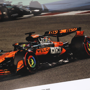 LOT 049 - Limited Edition Oscar Piastri 2025 McLaren F1 Team Signed Photo - Bahrain GP - EDITION 1