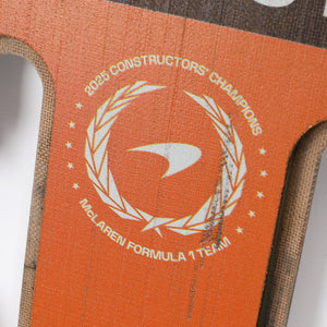 Oscar Piastri 2025 McLaren F1 Team Grand Prix Used Front Skid Plank Wall Art - Brazilian GP