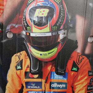 Oscar Piastri 2025 McLaren F1 Team Grand Prix Used Front Skid Plank Wall Art - Brazilian GP