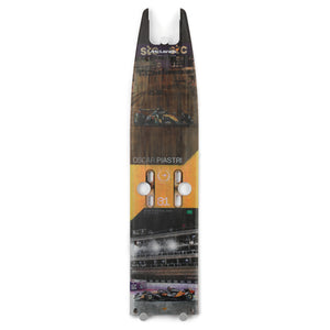 Oscar Piastri 2025 McLaren F1 Team Saudi Arabian Grand Prix-used front skid plank wall art, authentic Formula 1 race car bodywork and premium collector display