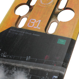 Oscar Piastri 2025 McLaren F1 Team front skid plank wall art from the Saudi Arabian Grand Prix, genuine Formula 1 race-used bodywork for collectors