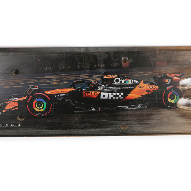 Oscar Piastri 2025 McLaren Race F1 Team Grand Prix Used Rear Skid Plank Wall Art - Saudi Arabian GP