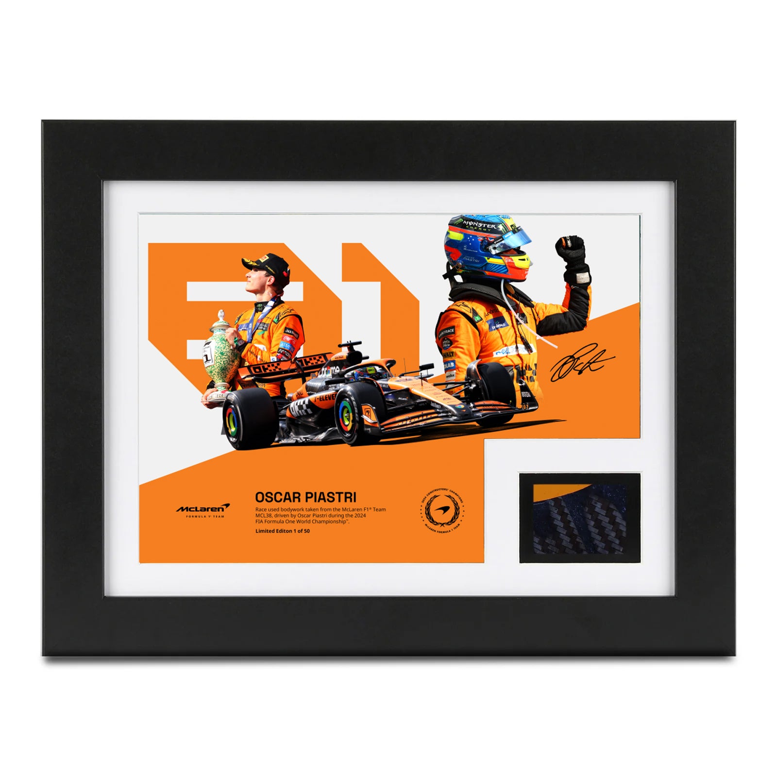 Limited Edition Oscar Piastri 2024 Constructors Champions Bodywork &amp Photo