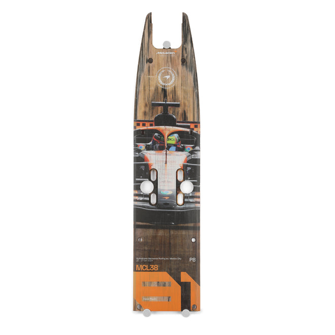 Auction LOT 006 - Oscar Piastri 2024 McLaren Formula One Team Race Used Front Skid Plank Wall Art - Mexican GP