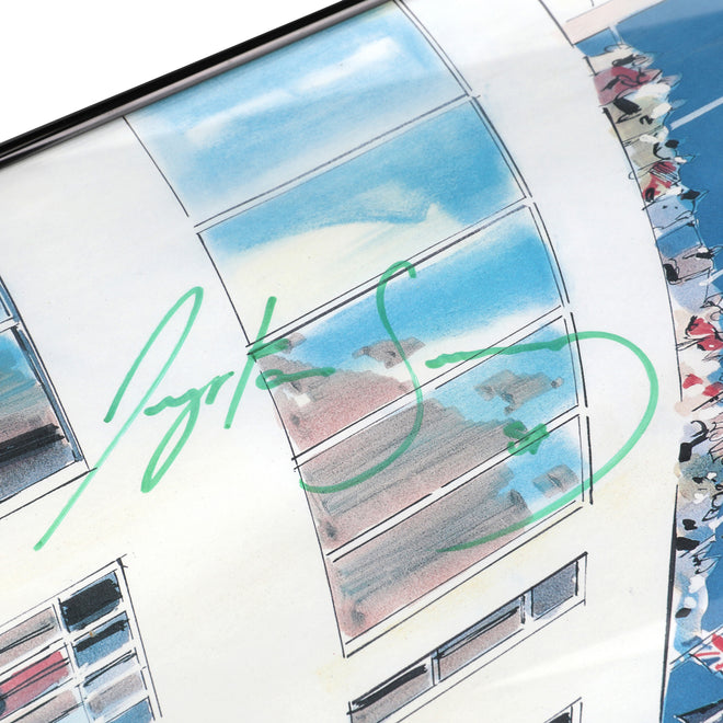 The Miami Auction LOT 015 - Pacific Grand Prix Poster 1994- Senna, Schumacher, Hakkinen, Alesi & Hill Signed Framed