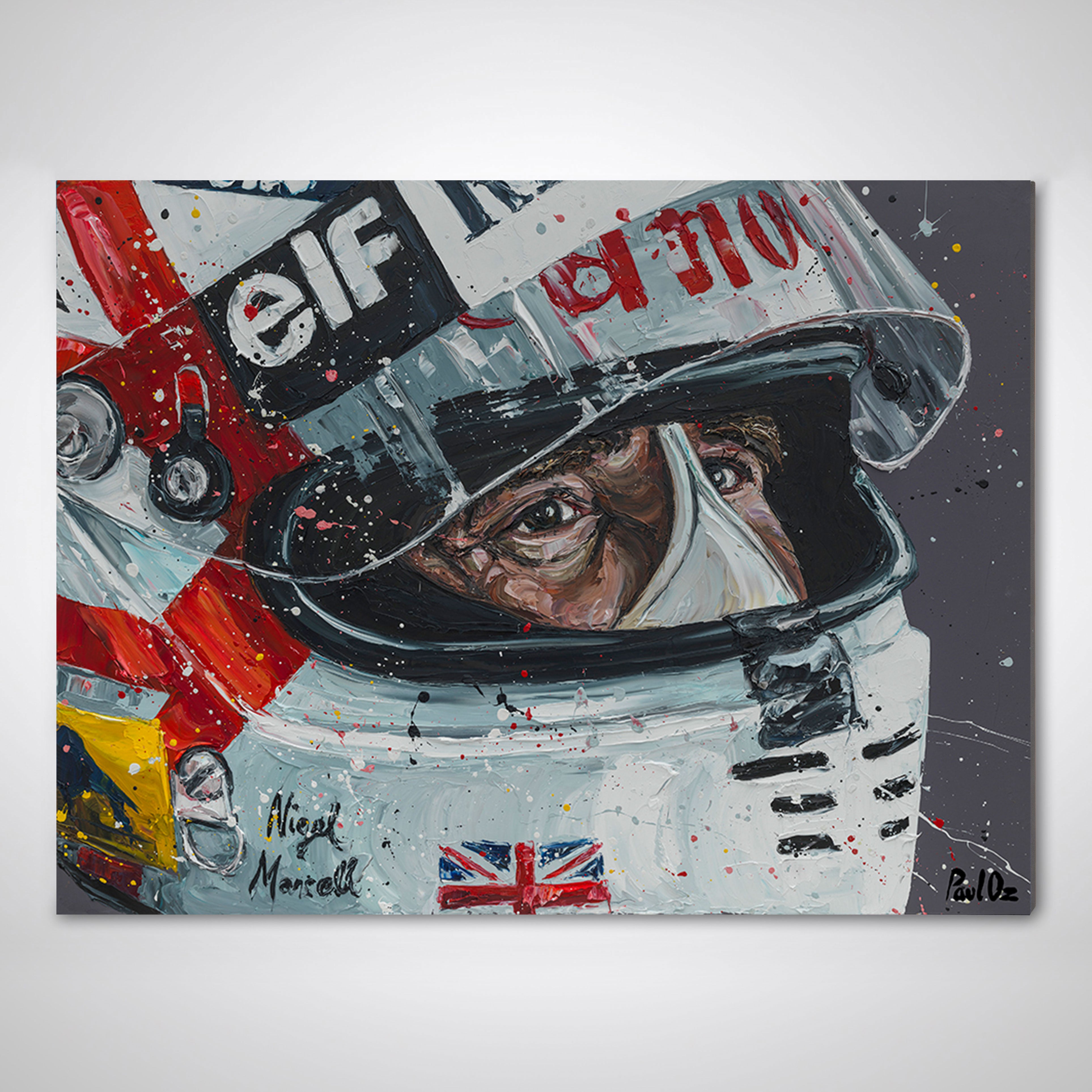 Nigel Mansell 2023 Embellished Print – Paul Oz