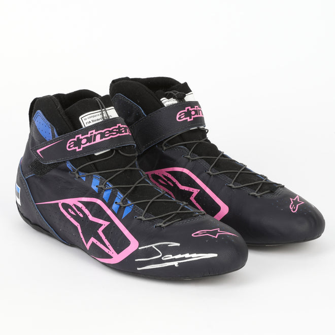 Season Launch LOT 085 – Paul Aron 2025 Signed Used Boots Alpine F1 Team Boots