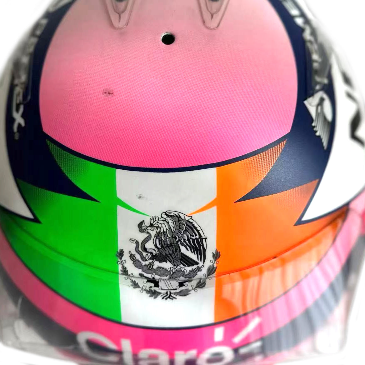 The Austin Auction LOT 054 - Sergio Perez 2019 Racing Point Helmet - Weekend Used